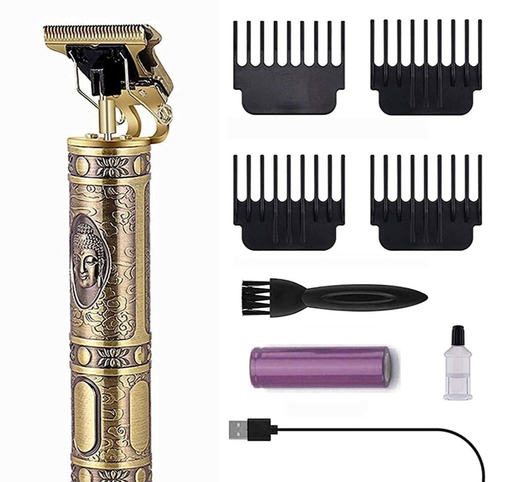 Hair Trimmer For Men Buddha Style Trimmer, Professional Hair Clipper, Adjustable Blade Clipper, Hair Trimmer and Shaver,Retro Oil Head Close Cut Precise hair Trimming Machine (Golden)